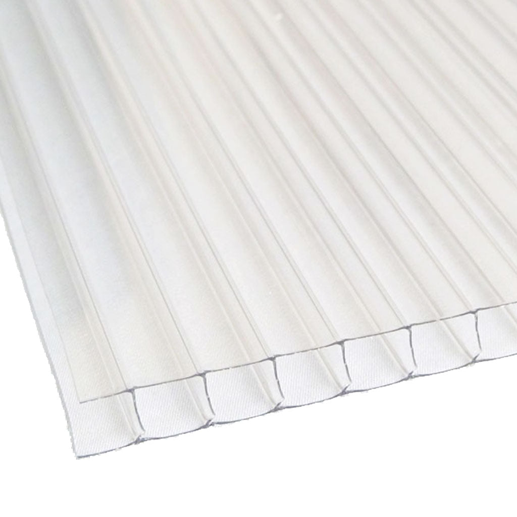 10mm Clear Twinwall Polycarbonate Panel - Greenhouse Megastore