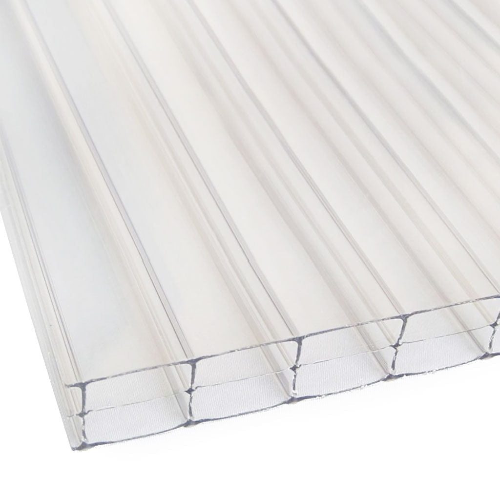 16mm Clear Triplewall Polycarbonate Panel - Greenhouse Megastore