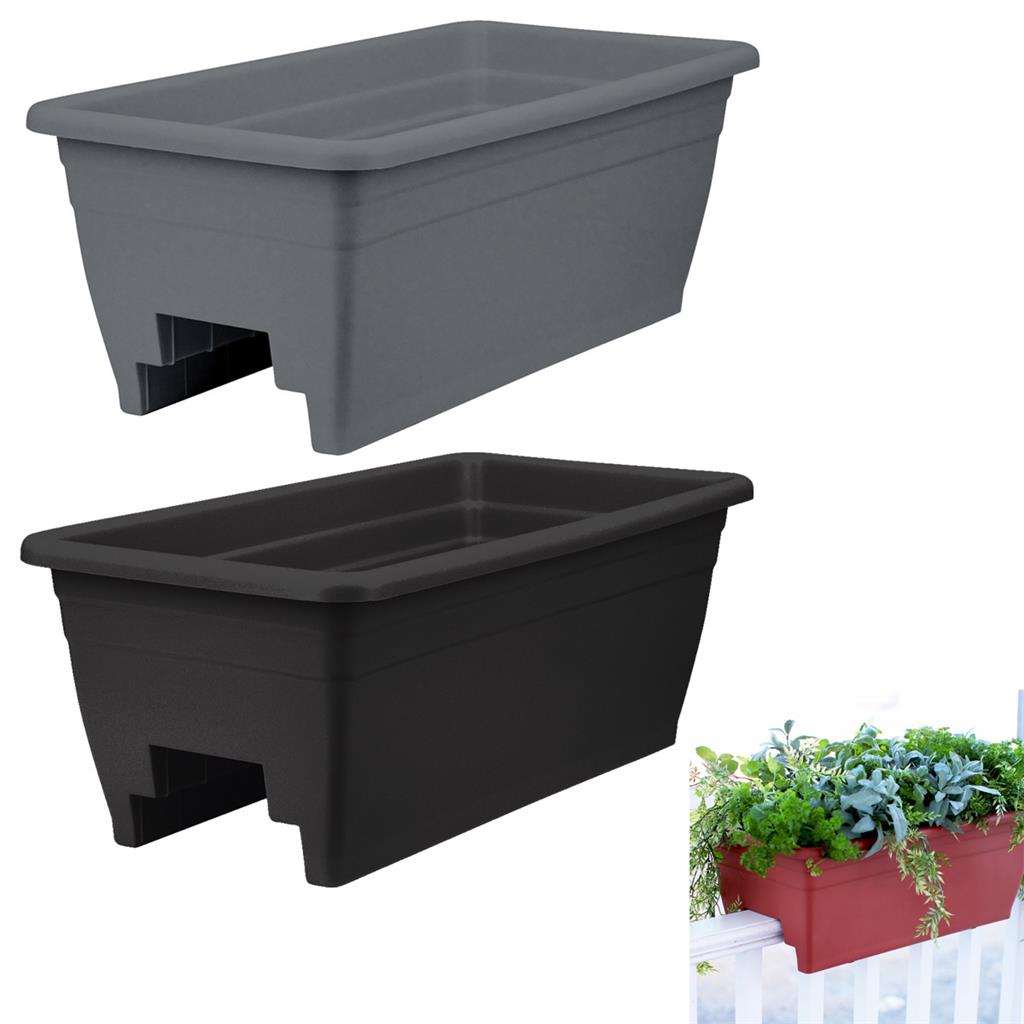 24 in. Deck Rail Planter - Greenhouse Megastore