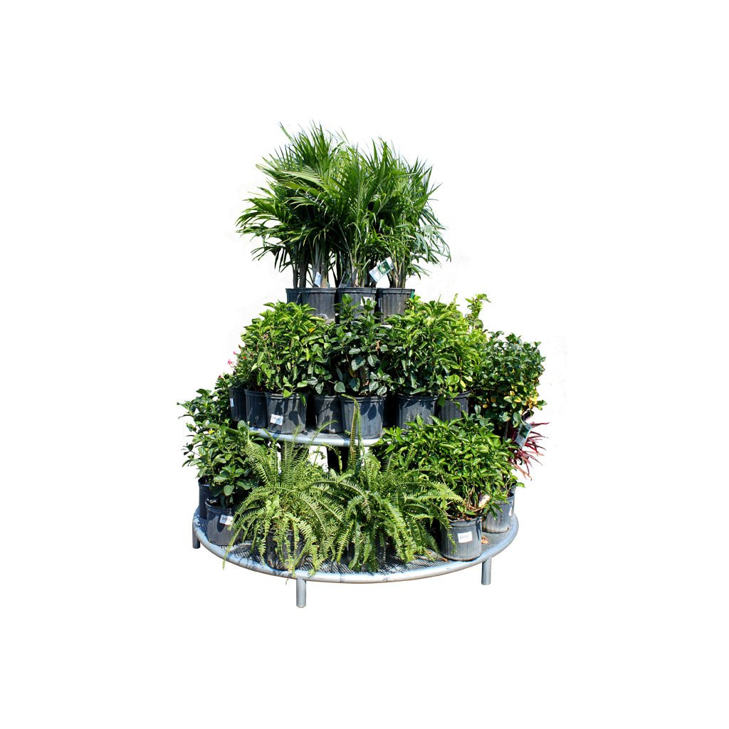 3 Level Circular Island Display Bench - Greenhouse Megastore