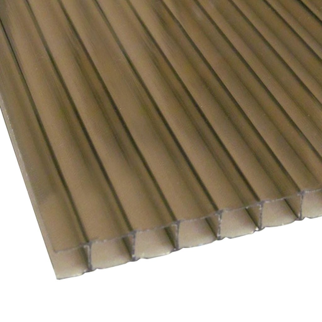 8mm Bronze Twinwall Polycarbonate Panel - Greenhouse Megastore