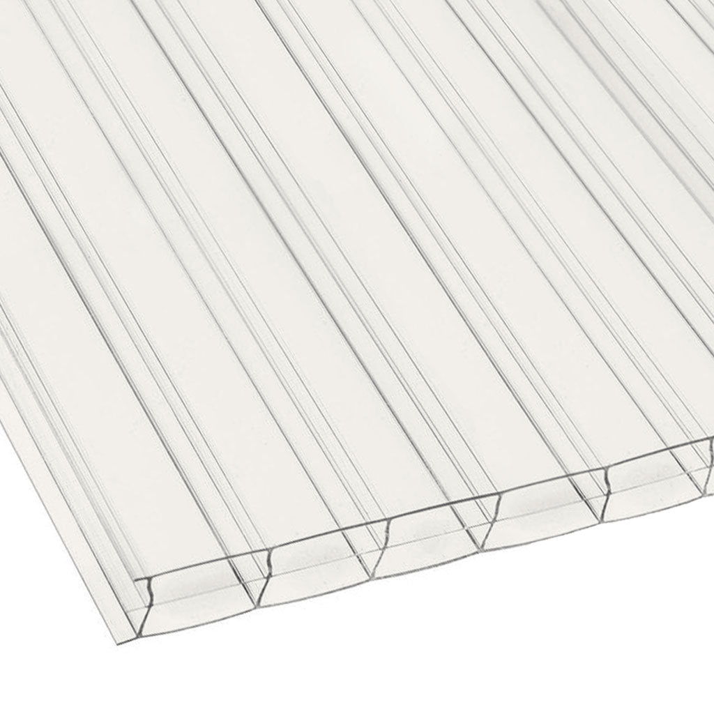 8mm Clear Triple Wall Polycarbonate Panel - Greenhouse Megastore