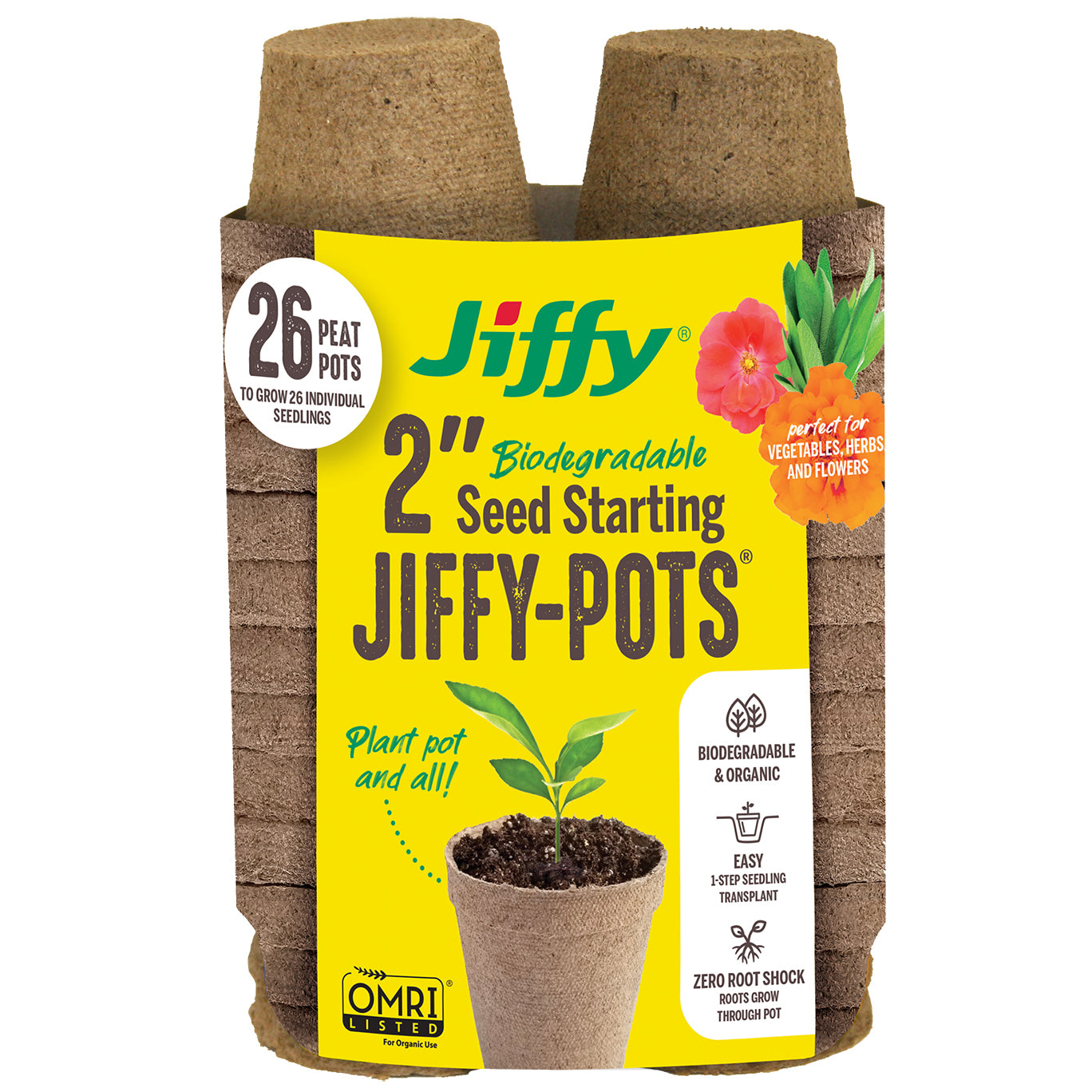 Jiffy® Peat Pots Retail Packaging Greenhouse Megastore