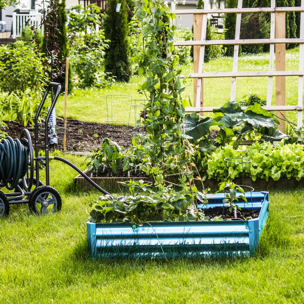 Backyard Expressions 40 in. Corrugated Raised Bed - Greenhouse Megastore