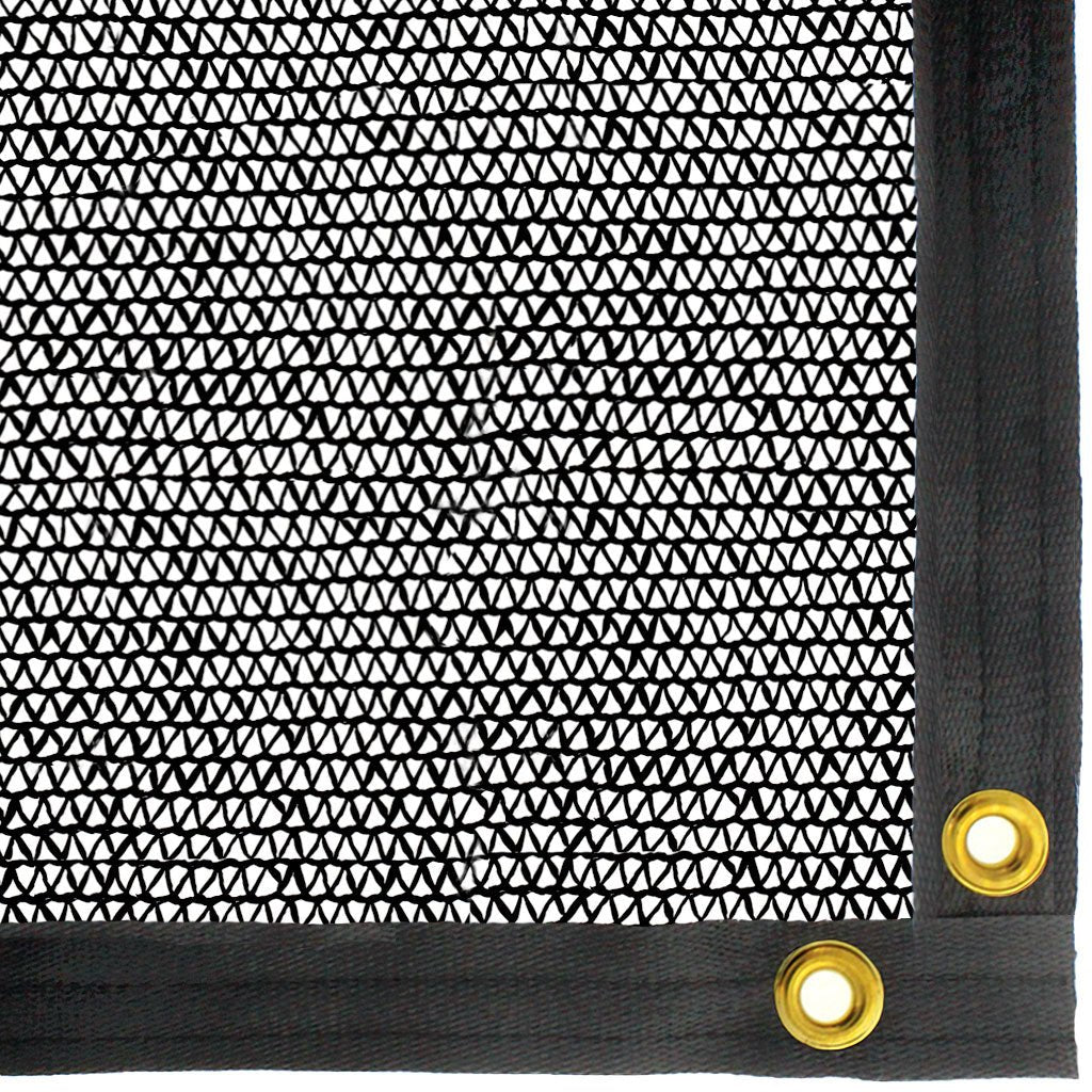 Be Cool Solutions™ 50% Black Tape Knit Shade Cloth, Grommeted Panel - Greenhouse Megastore