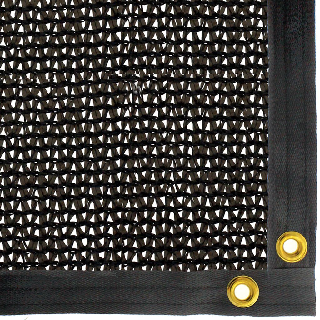 Be Cool Solutions™ 90% Black Tape Knit Shade Cloth, Grommeted Panel - Greenhouse Megastore