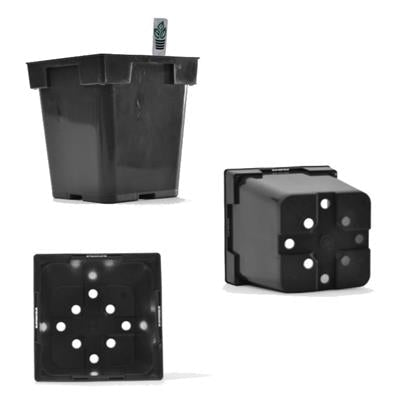 Belden 6 in. x 6.5 in. Black Magnum Square Pot - Greenhouse Megastore