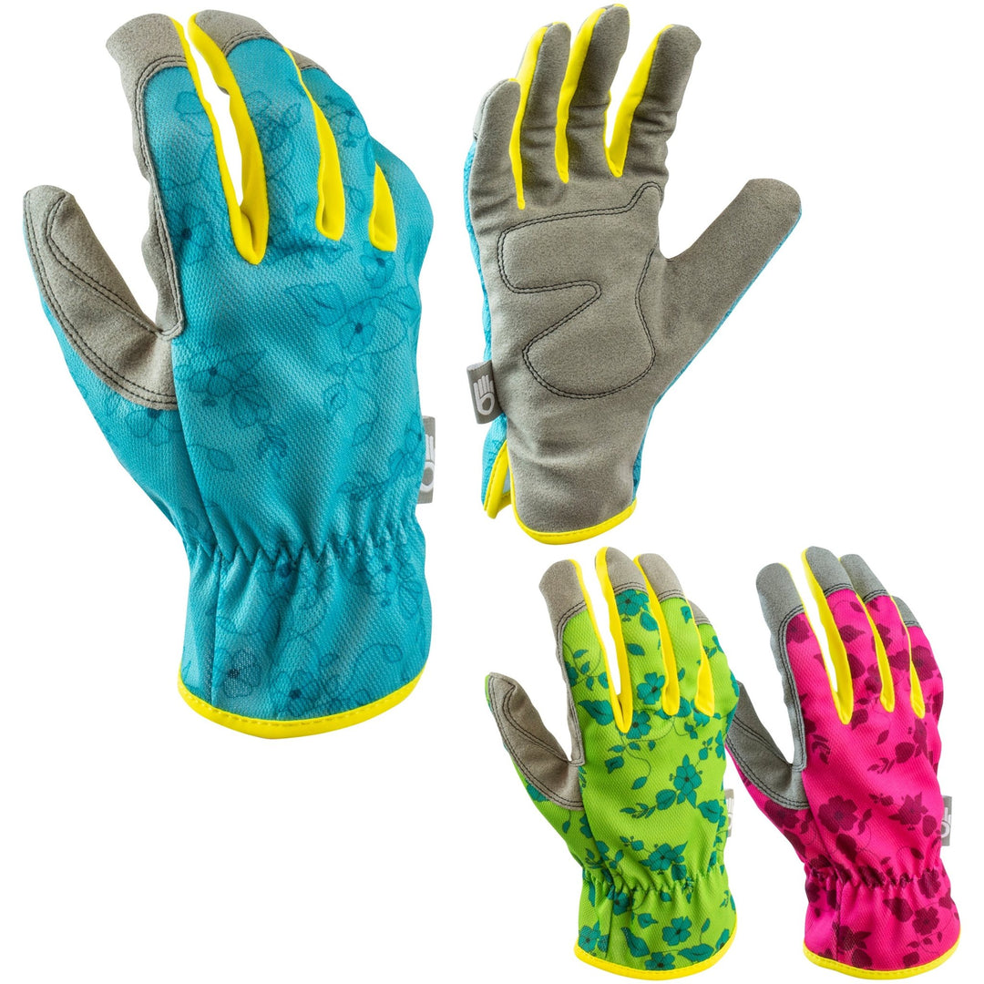 Bellingham Women's Floral Print Synthetic Palm Gloves - 1 Pair - Greenhouse Megastore