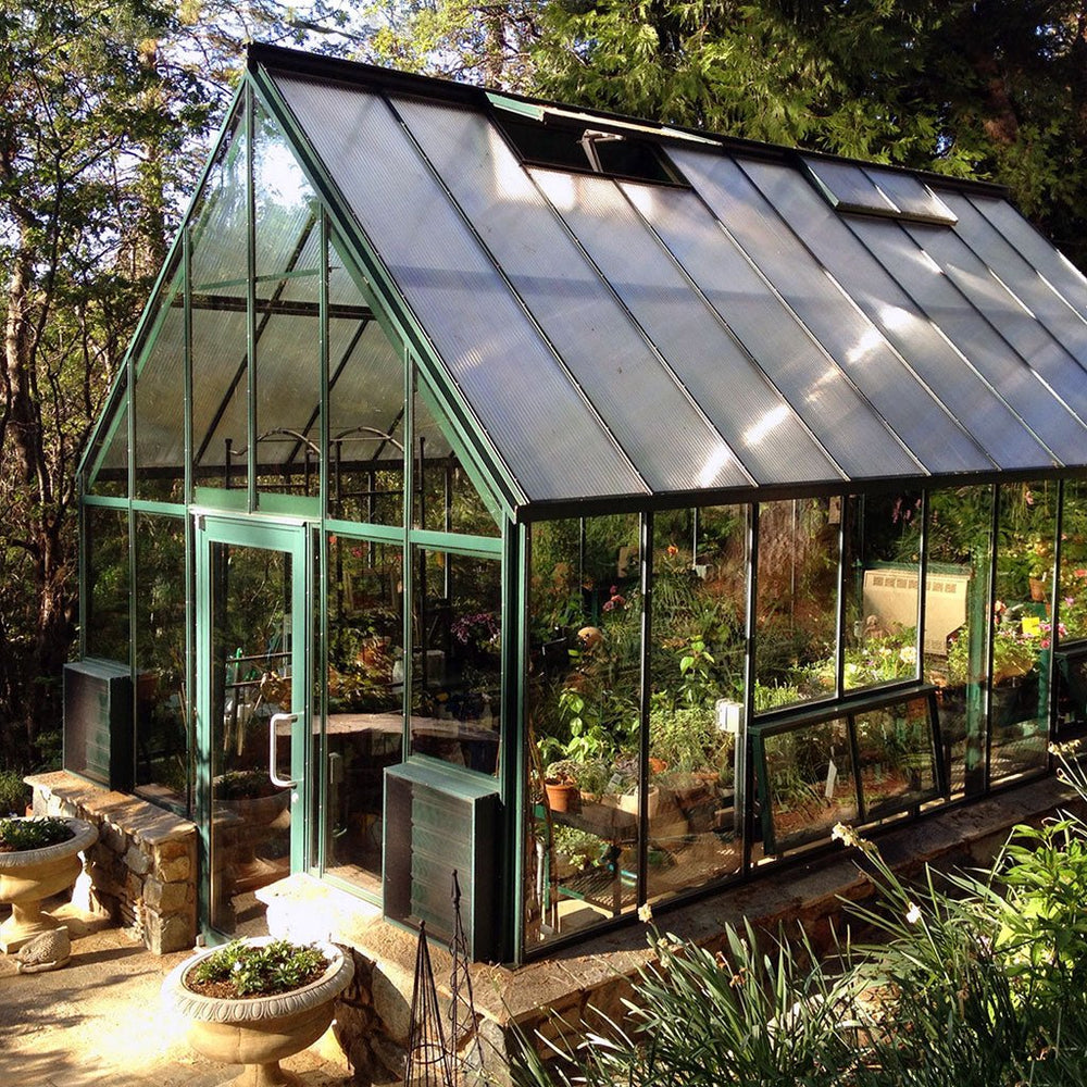 Cape Cod Glass Greenhouse Kit with 3mm Overlaps Tempered Glass Panels and Aluminum Frame - Greenhouse Megastore