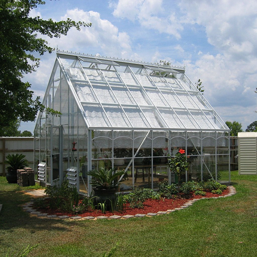 Cape Cod Glass Greenhouse Kit with 3mm Overlaps Tempered Glass Panels and Aluminum Frame - Greenhouse Megastore