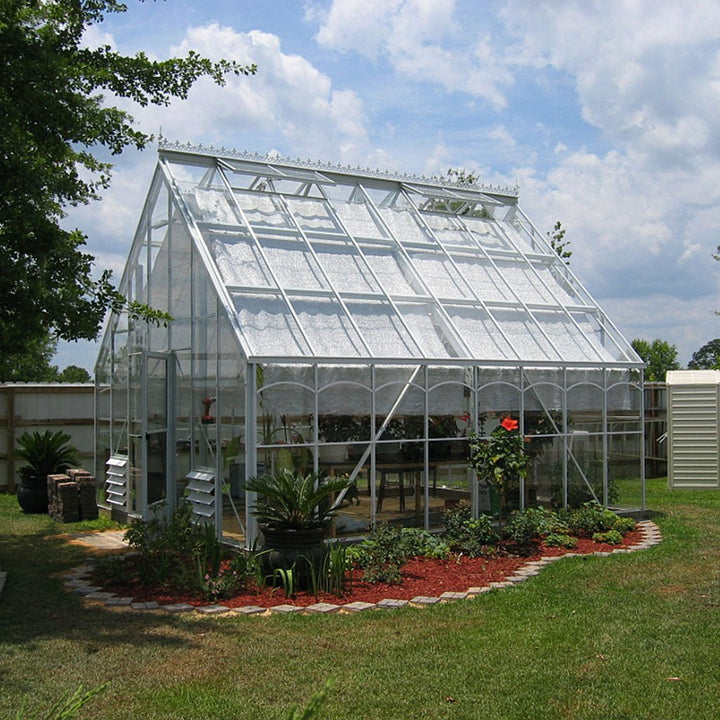 Cape Cod Glass Greenhouse Kit with 3mm Overlaps Tempered Glass Panels and Aluminum Frame - Greenhouse Megastore