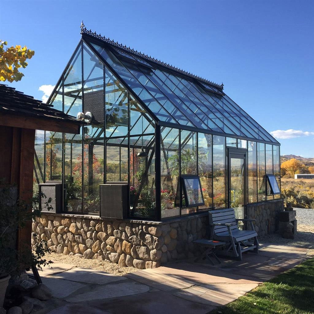 Cape Cod Glass Greenhouse Kit with 3mm Overlaps Tempered Glass Panels and Aluminum Frame - Greenhouse Megastore
