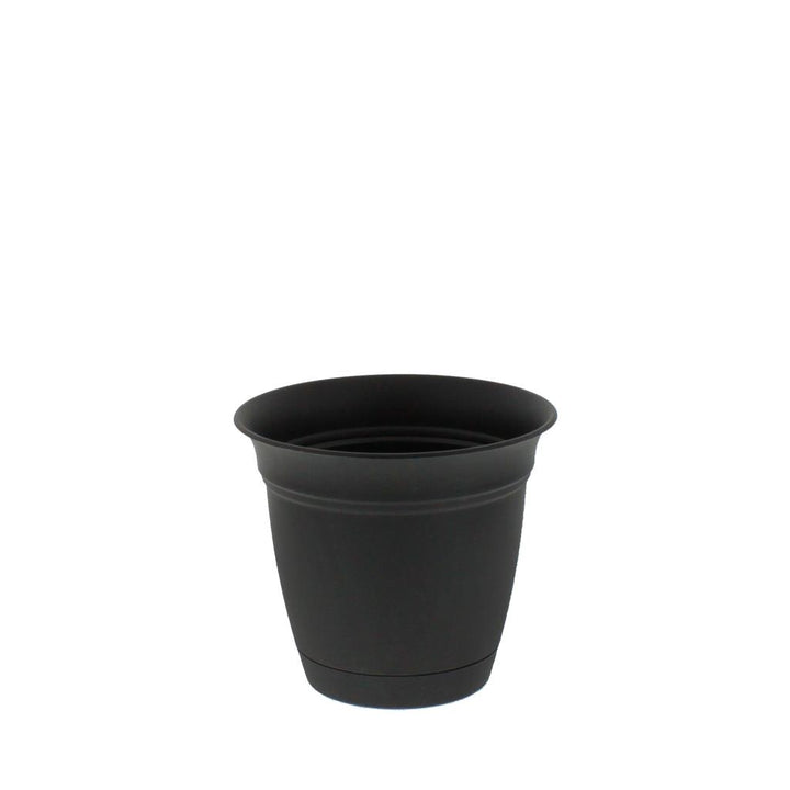 Eclipse Planter With Saucer Black