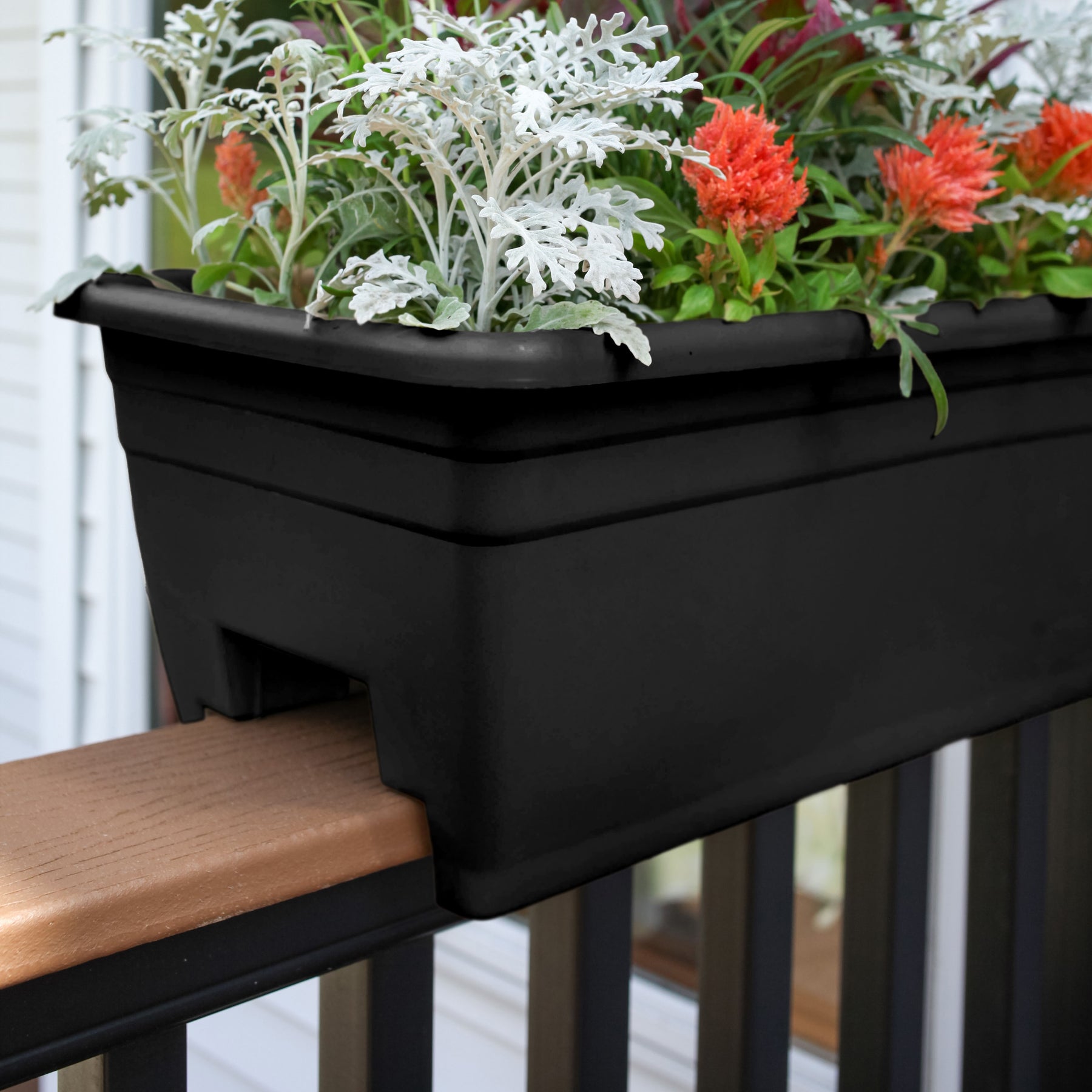 Overhanging Deck Railing Planter Floating Vertical Gardens With