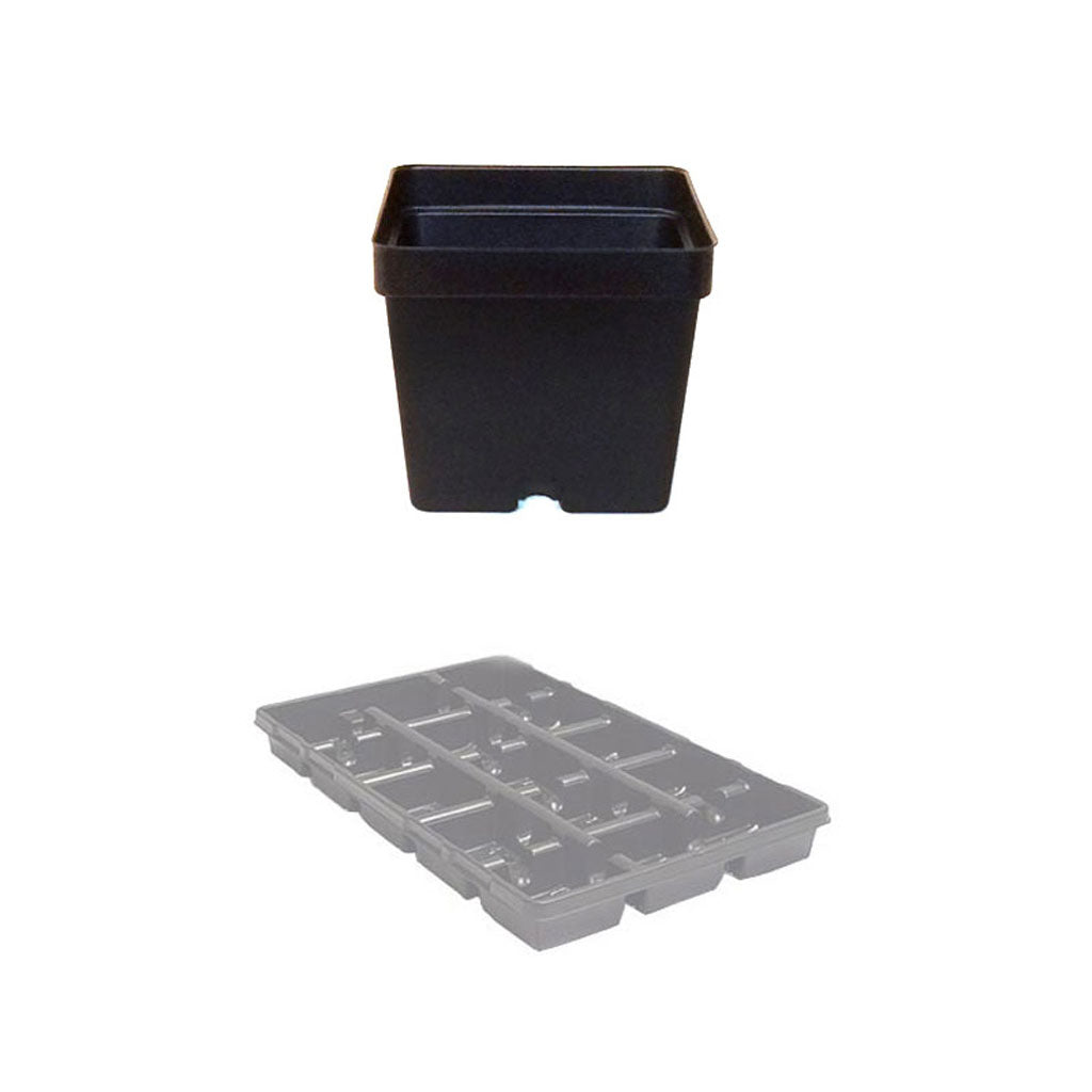 2 inch plant pots Black Form Square Nursery Pots