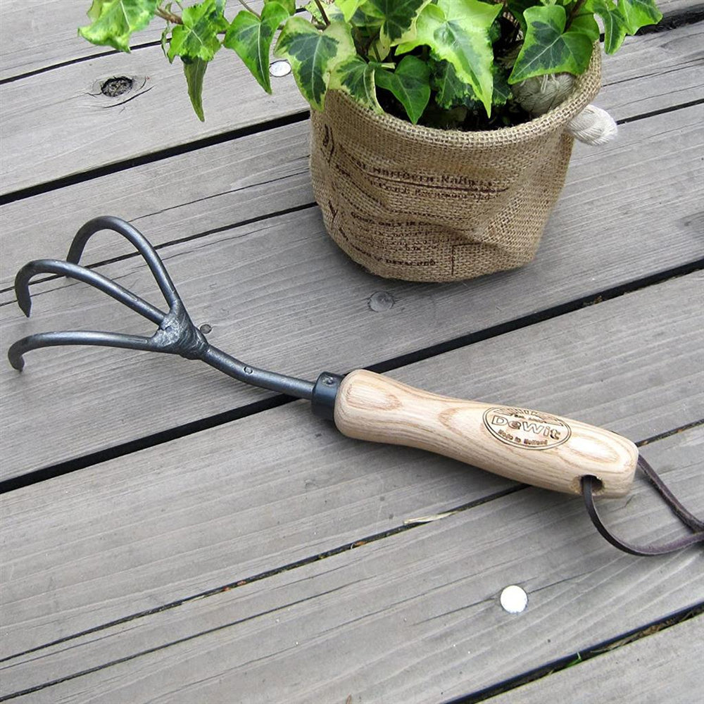DeWit 11.5 in. 3 - Tine Cultivator - Greenhouse Megastore