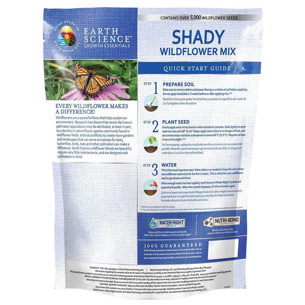 Earth Science® Wildflower Shady Seed - Greenhouse Megastore