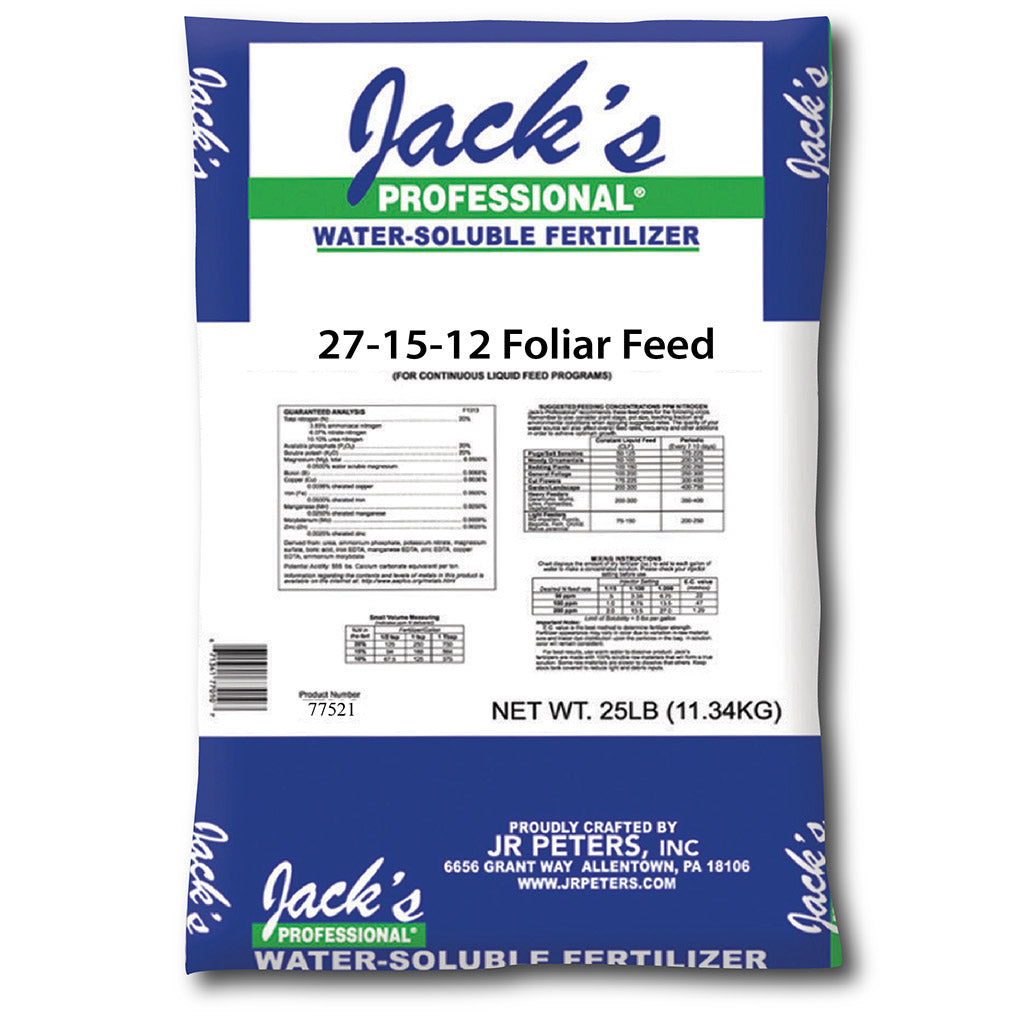 Jack's Fertilizer 27-15-12 Foliar Feed