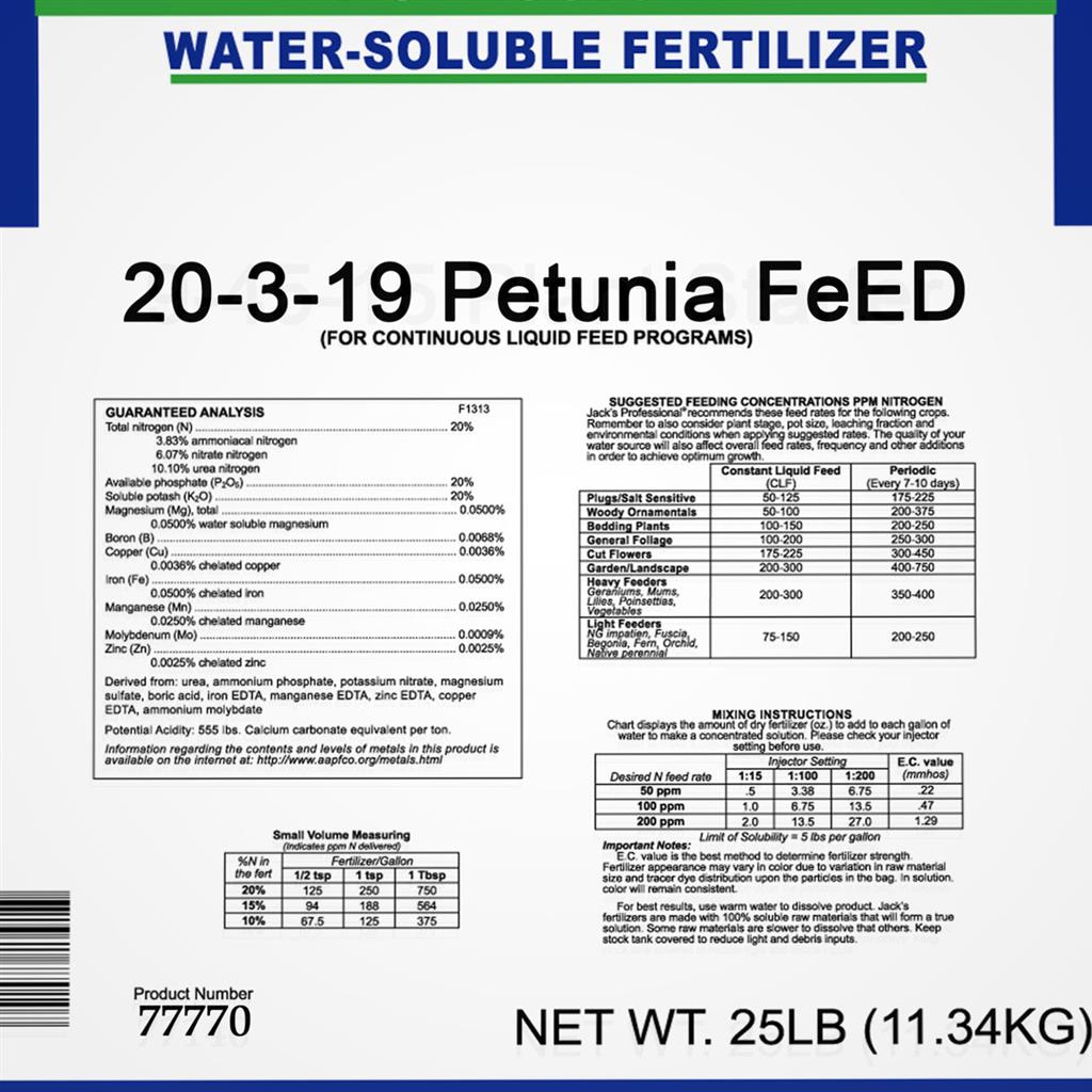 JR Peters Petunia Feed - Thumbnail 2