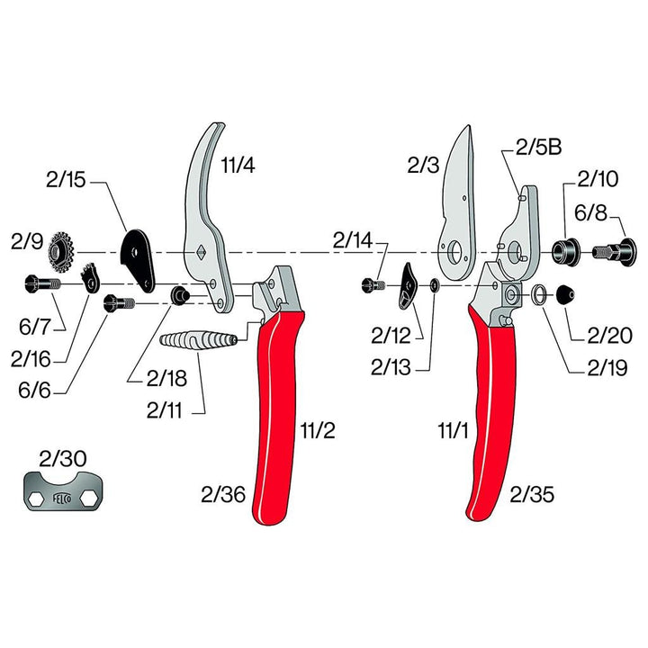 Felco F11 Narrow Blade Pruner - Greenhouse Megastore