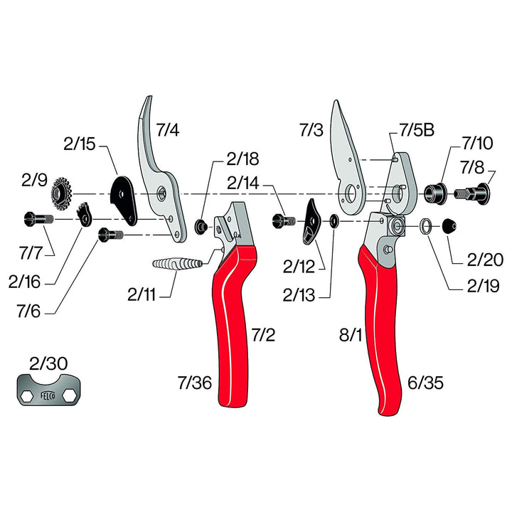 Felco F8 Ergonomically Designed Pruner - Greenhouse Megastore