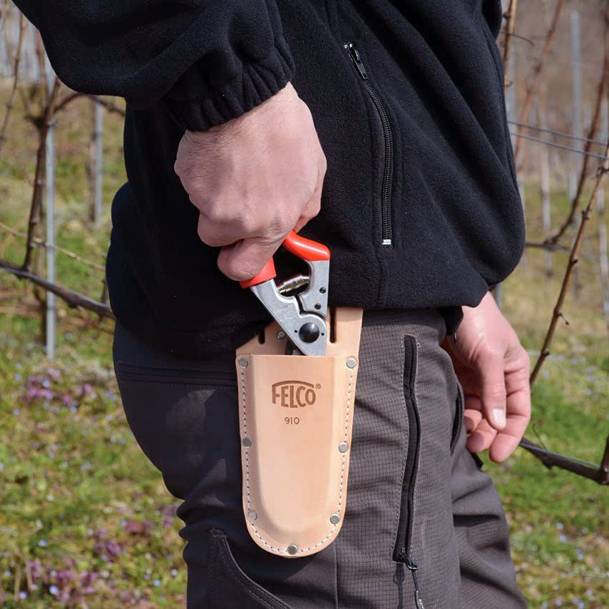 Felco F910 Leather Holster with Belt Loop & Clip - Greenhouse Megastore