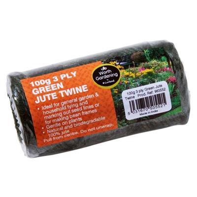 Garland Jute Twine 3 ply green 3.5oz. / 100g roll - Greenhouse Megastore