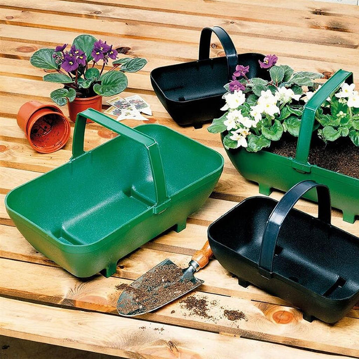 Garland Large Green Trug Planter with Handle - Greenhouse Megastore