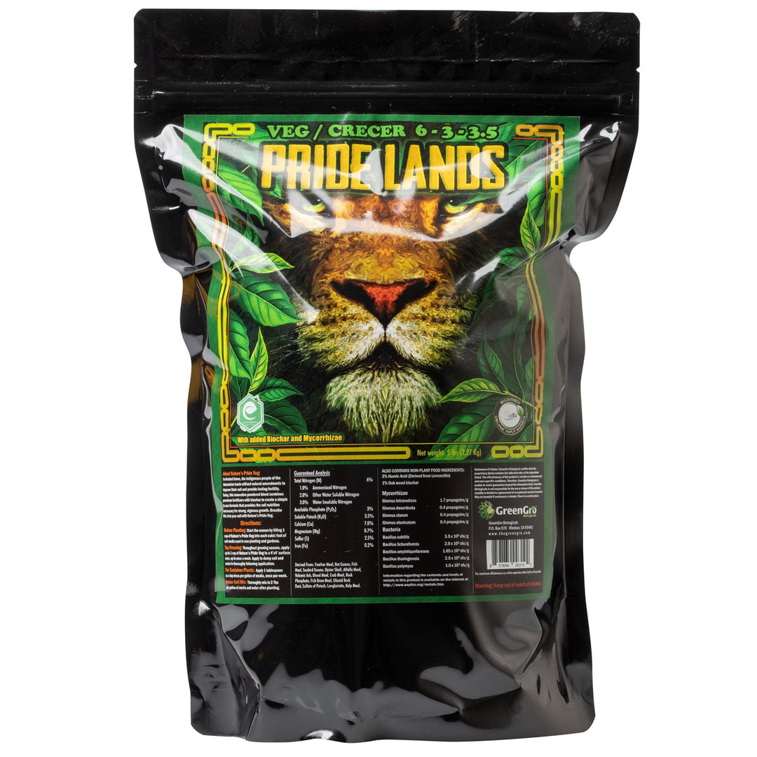 GreenGro™ Biologicals Pride Lands Veg 6 - 3 - 3.5 - Greenhouse Megastore
