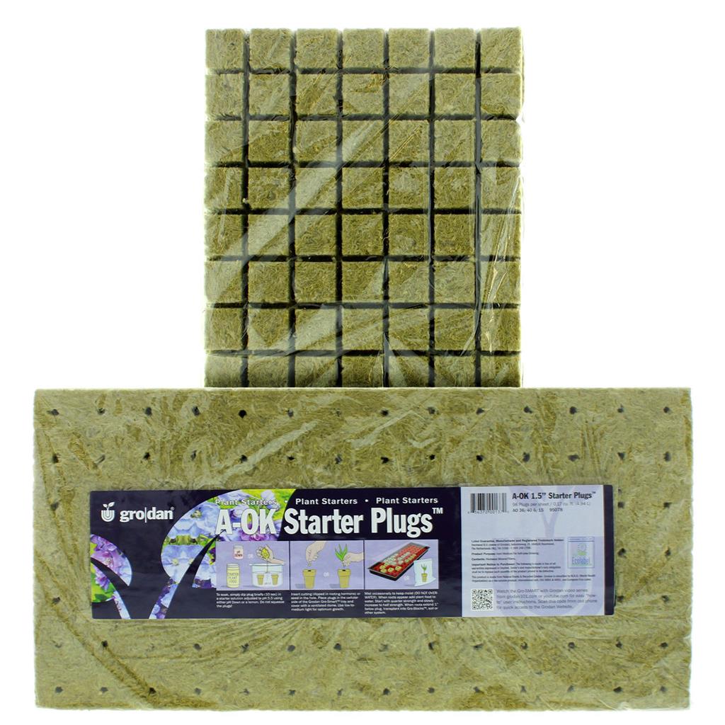 Grodan Rockwool A - OK Starter Plugs - Greenhouse Megastore