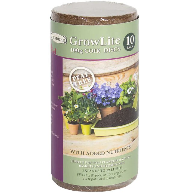 GrowLite Coir Discs 10 pack - Greenhouse Megastore