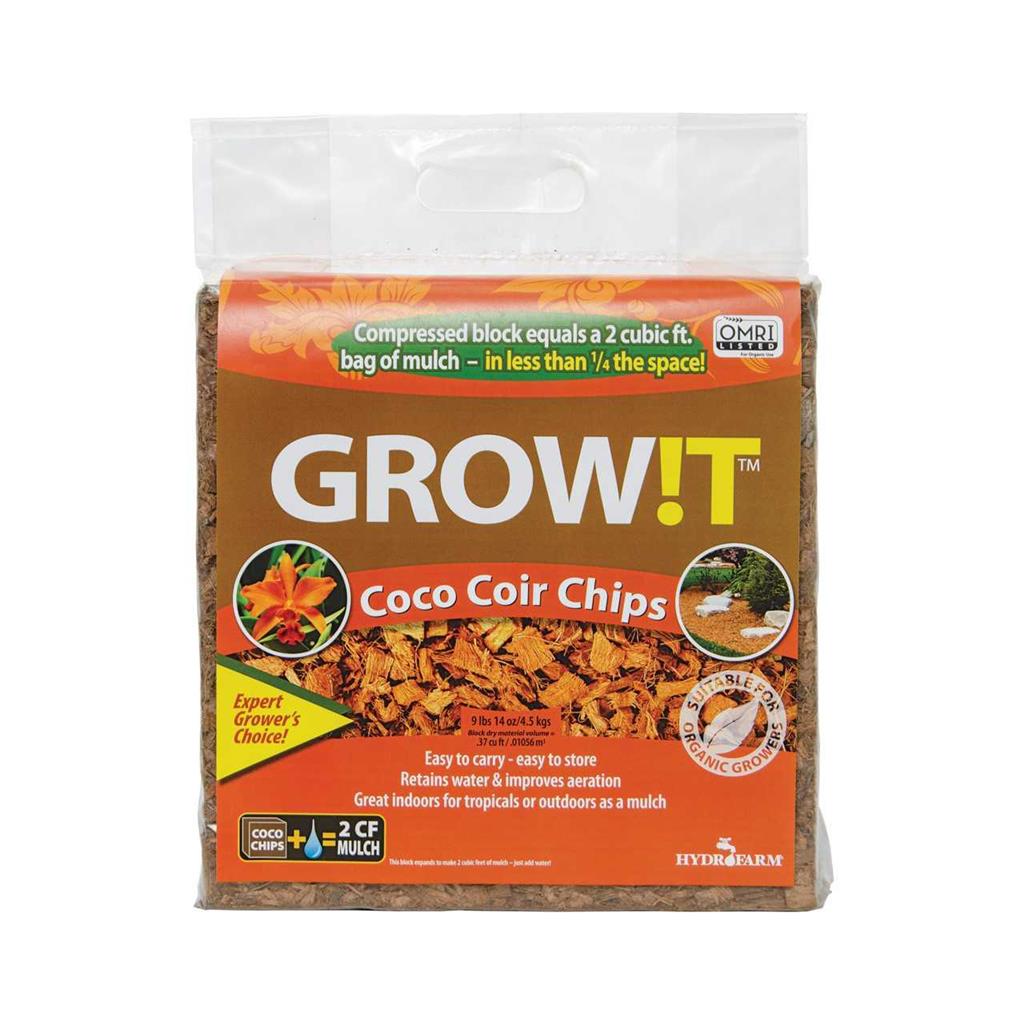 GROW!T 2 cu. ft. Organic Coco Planting Chips - Greenhouse Megastore