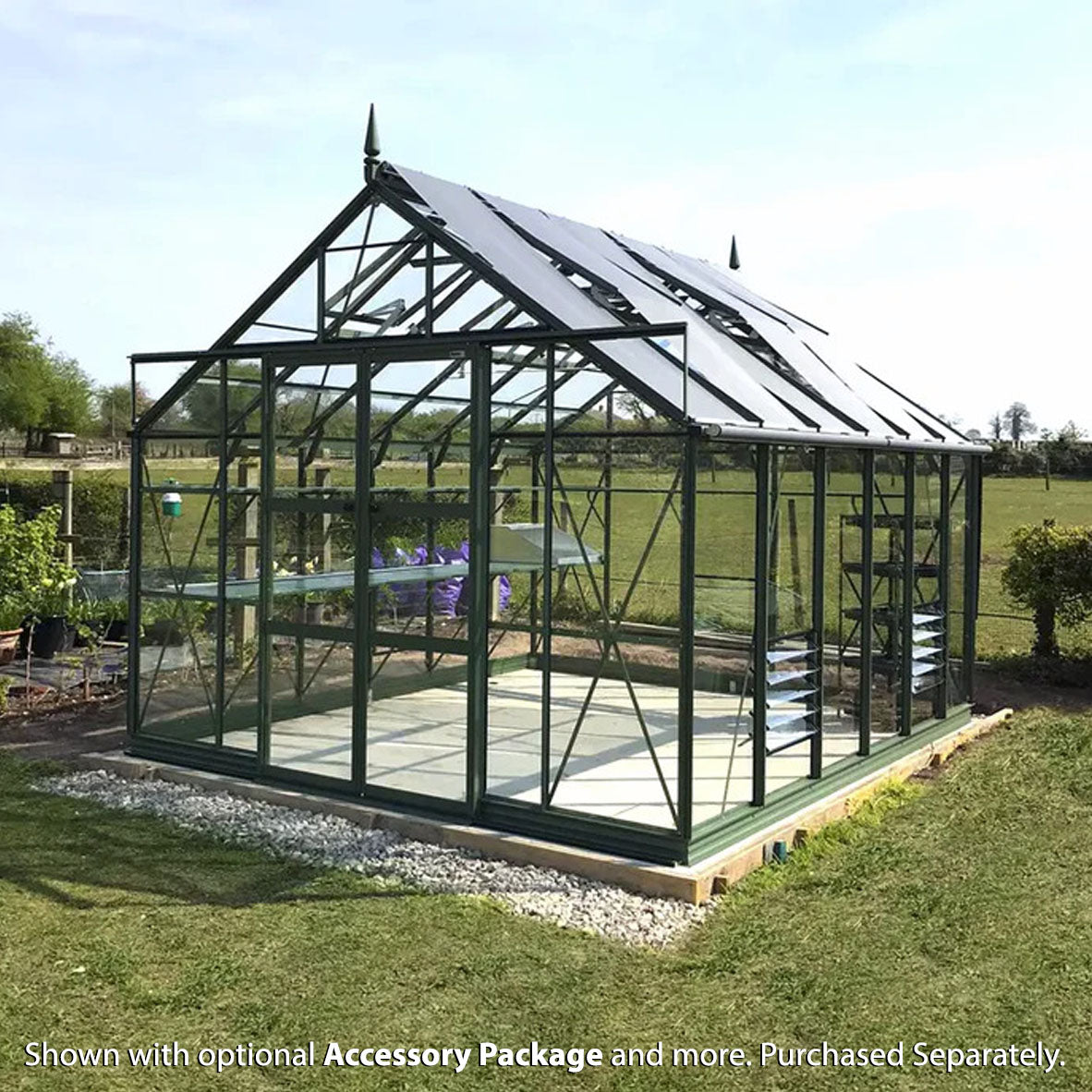 Rhino Premium Greenhouse Kit 10 x 12 ft. with 4mm Toughened Safety Gla