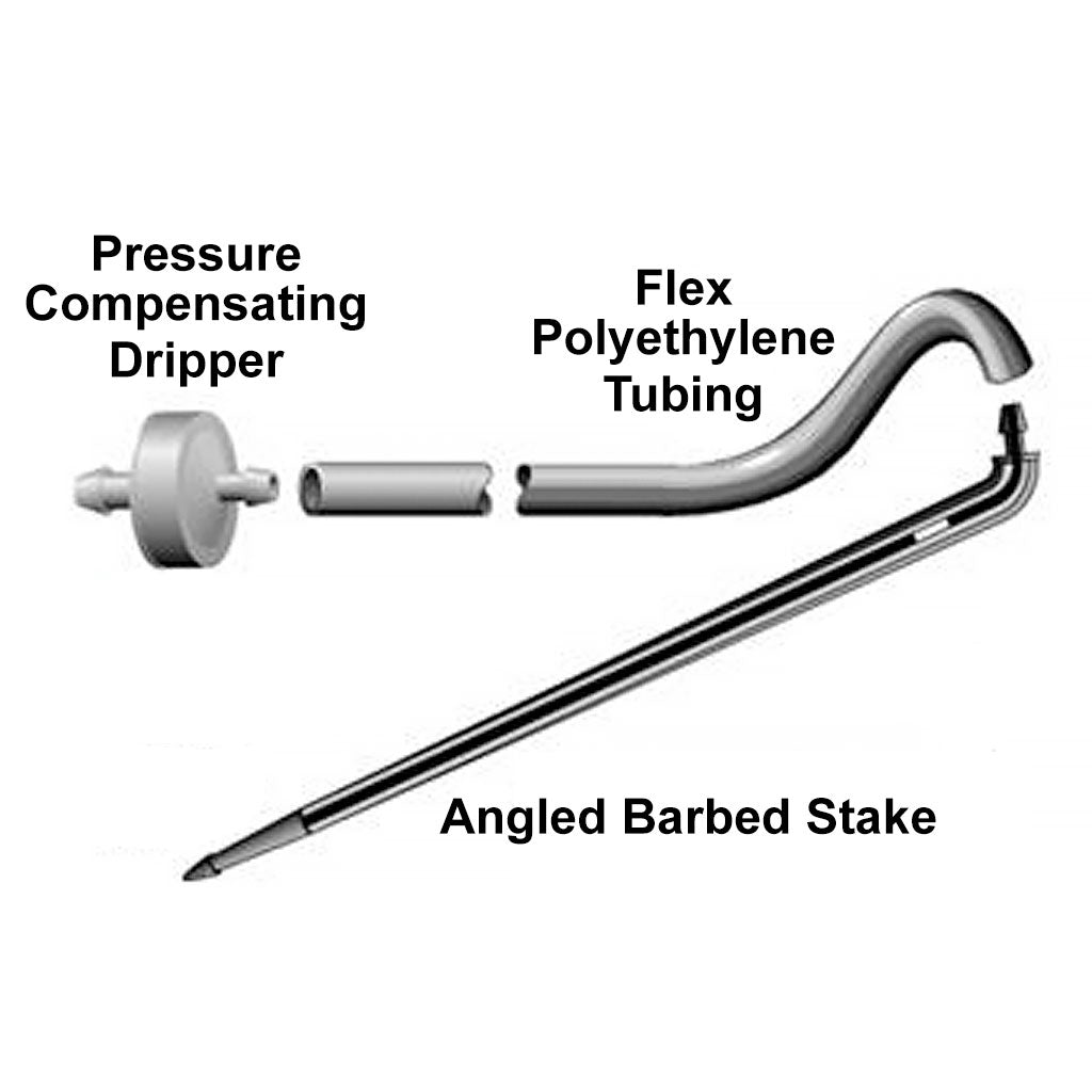 Angled Dripper Stake Assembly