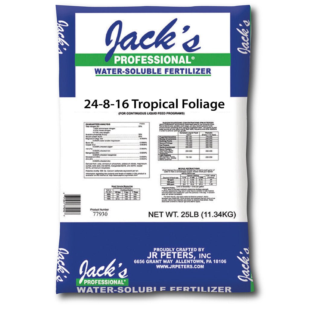 Jack's Professional 24-8-16 Tropical Foliage - Greenhouse Megastore