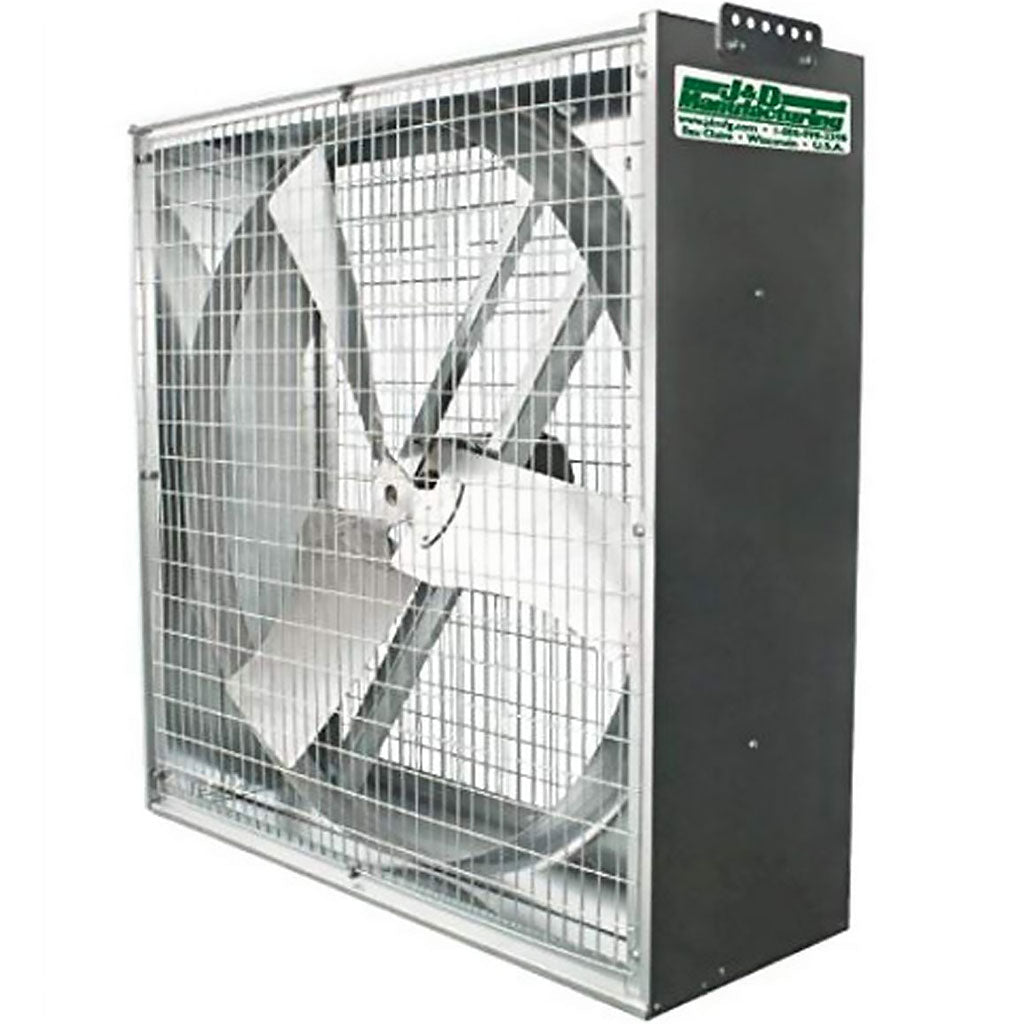 J&D Whirl-Wind Galvanized Box Fan - Greenhouse Megastore