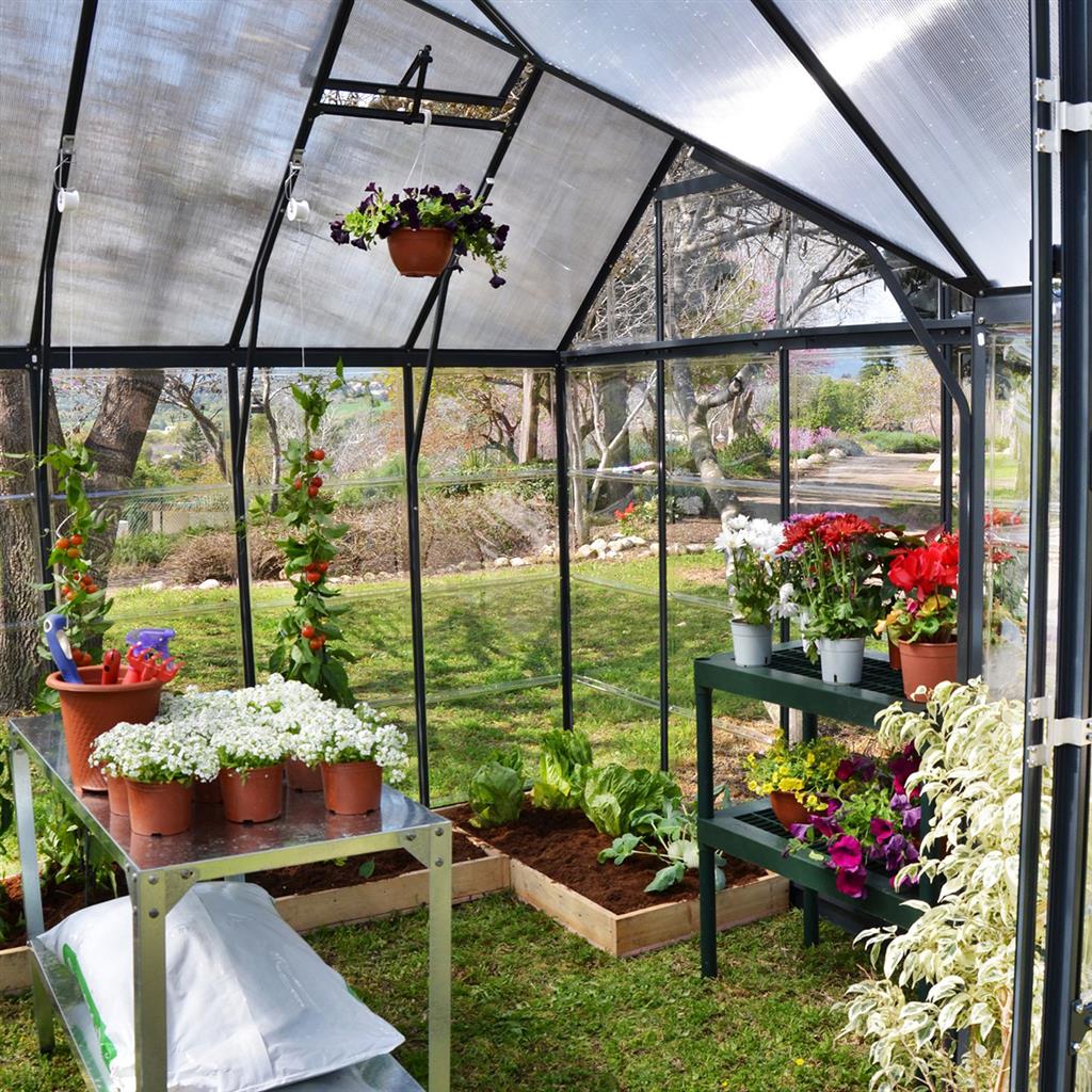 Palram Canopia Garden Chalet DIY Greenhouse Kit 12 x 10 ft. with Polycarbonate Panels and Aluminum Frame - Greenhouse Megastore