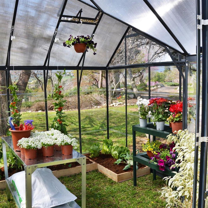 Palram Canopia Garden Chalet DIY Greenhouse Kit 12 x 10 ft. with Polycarbonate Panels and Aluminum Frame - Greenhouse Megastore