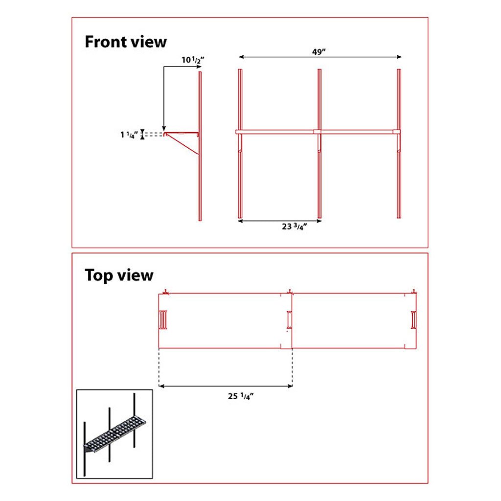 Palram - Canopia Twin Shelf Kit for Greenhouses - Greenhouse Megastore