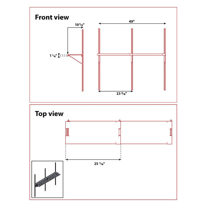 Palram - Canopia Twin Shelf Kit for Greenhouses - Greenhouse Megastore