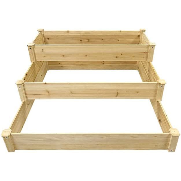 Panacea Cedar 3 - Tiered Stair Step Garden Bed - Greenhouse Megastore