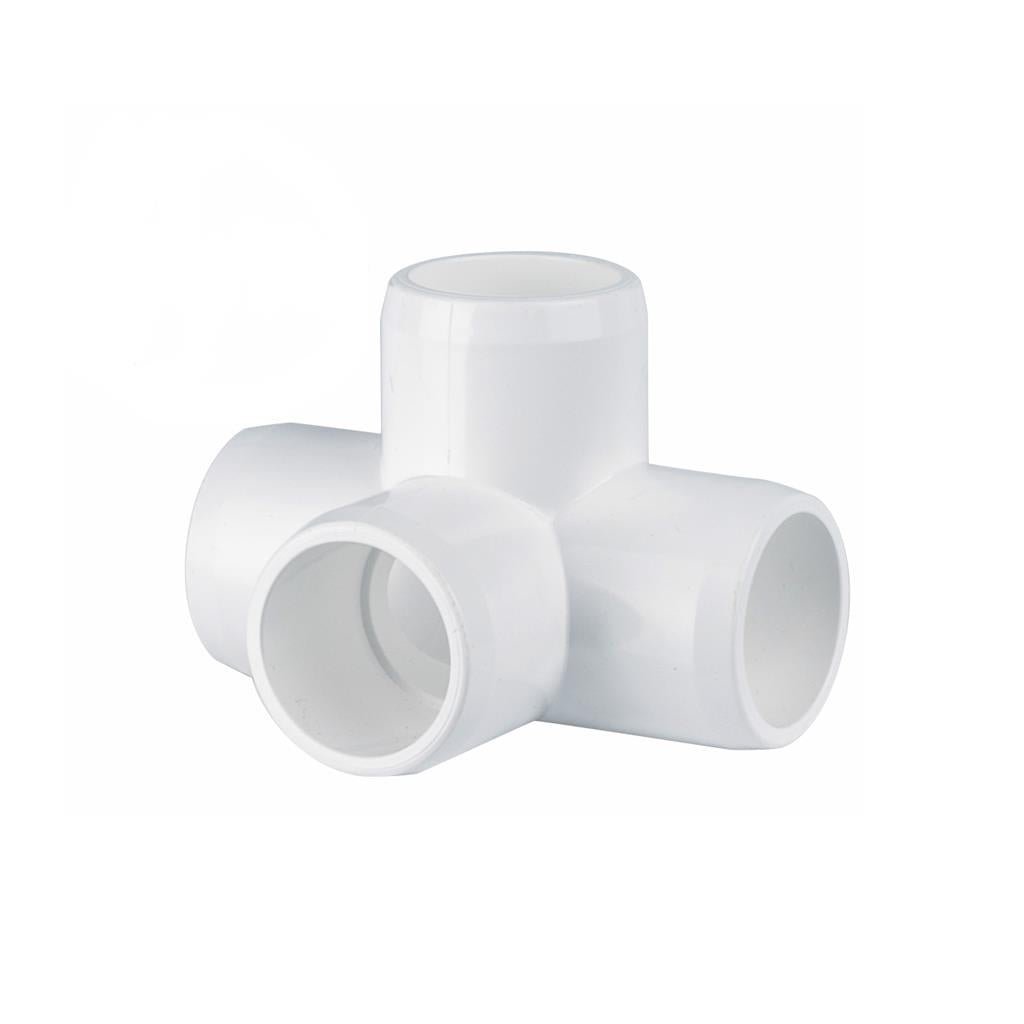 PVC Fitting 4 Way Connector - Greenhouse Megastore
