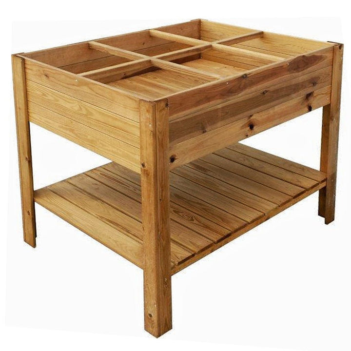 Rectangular Raised Bed with Shelf - Greenhouse Megastore