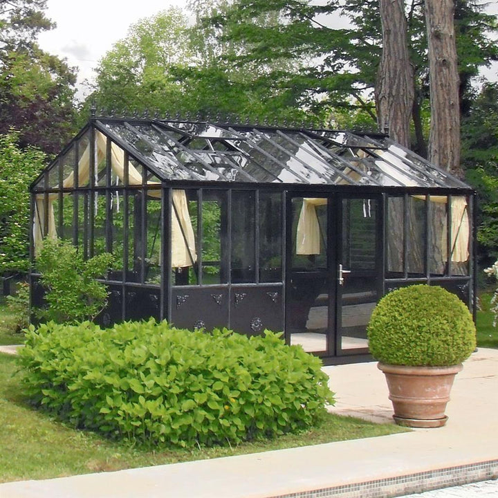 Retro Royal Victorian VI Glass Greenhouse Kit with 4mm Tempered Glass Panels and Aluminum Frame - Greenhouse Megastore
