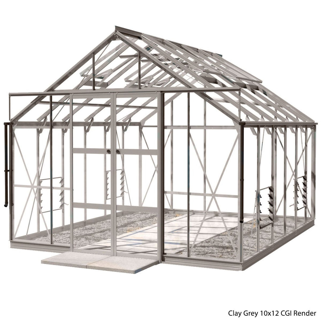 Rhino Premium Greenhouse Kit 10 x 12 ft. with 4mm Toughened Safety Glass and Aluminum Frame - Greenhouse Megastore