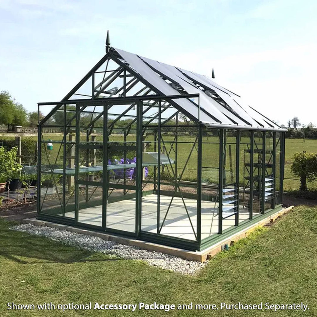 Rhino Premium Greenhouse Kit 10 x 12 ft. with 4mm Toughened Safety Glass and Aluminum Frame - Greenhouse Megastore