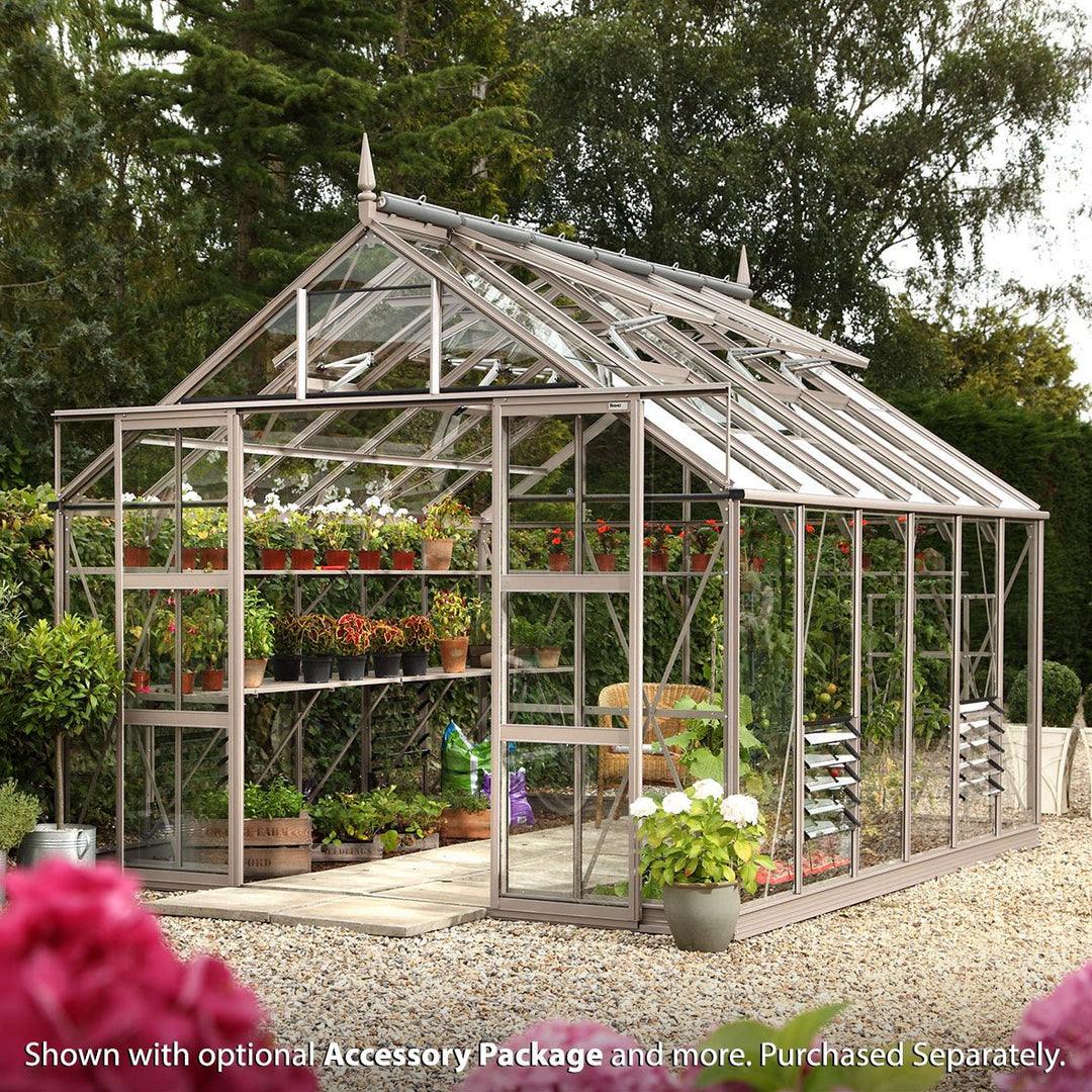Rhino Premium Greenhouse Kit 10 x 12 ft. with 4mm Toughened Safety Glass and Aluminum Frame - Greenhouse Megastore