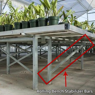 Rolling Bench Stabilizer Bars - Greenhouse Megastore