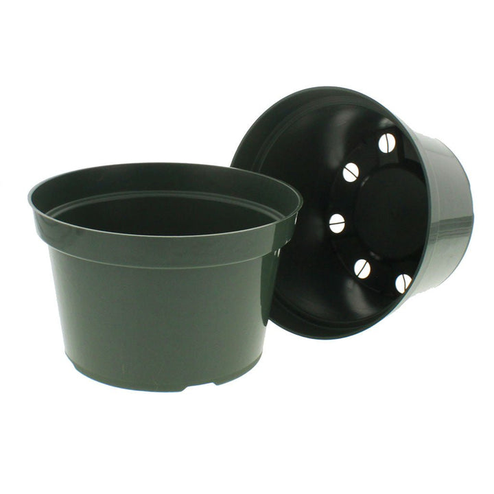Round Green Mum Pots - Greenhouse Megastore