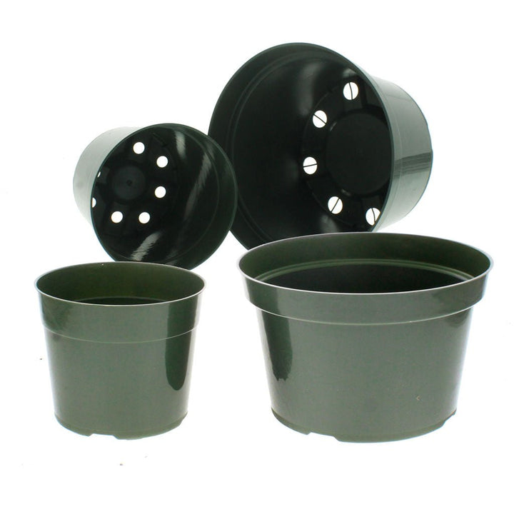 Round Green Mum Pots - Greenhouse Megastore